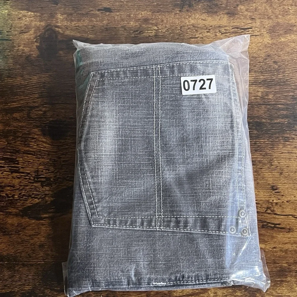 Vintage Enyce Men Jean Shorts 34 Black Baggy Streetwear Hip Hop Skater Y2K Denim